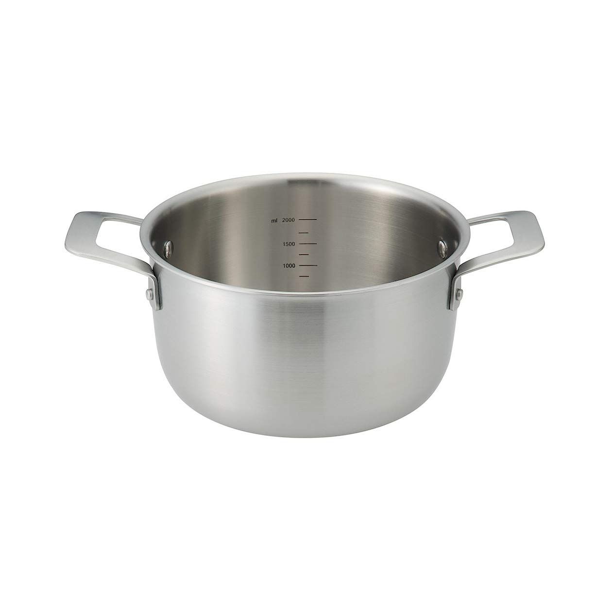 無印良品 ステンレスアルミ全面三層鋼両手鍋 約3.0L/約幅31.5×高さ11cm 82219944 シルバー 79f3fba0