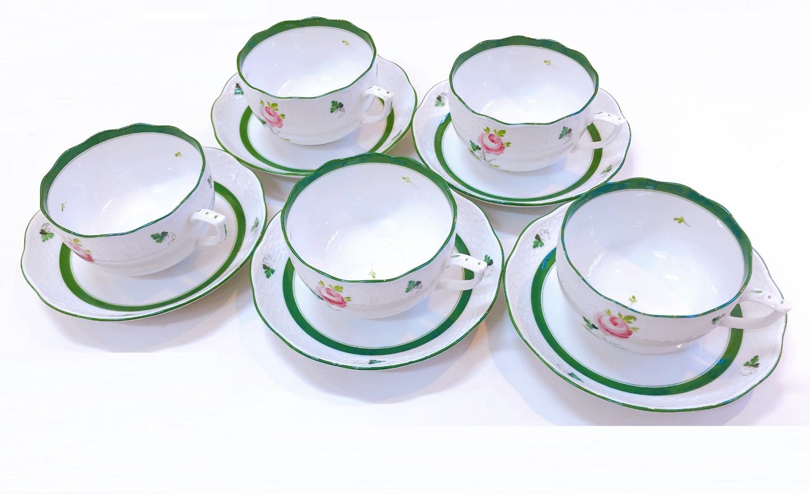 4481】☆未使用品☆ ヘレンド ティーカップ＆ソーサー ウィーンの薔薇
