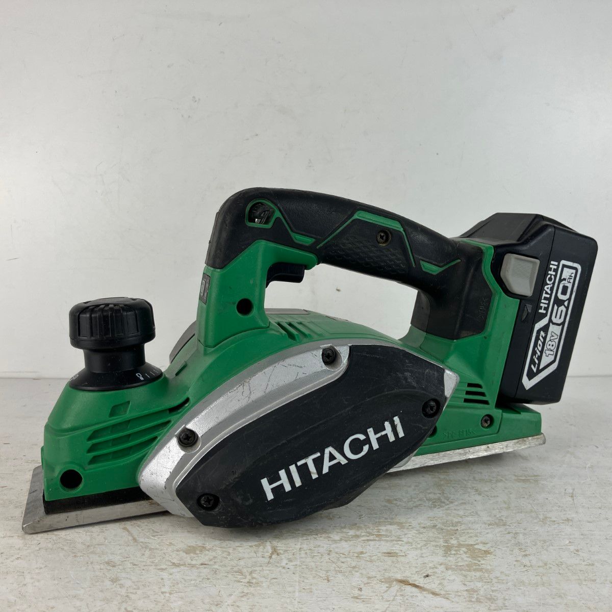 HITACHI 日立 18v 82mm コードレスかんな バッテリーx1付 ※充電器無し P18DSL グリーン