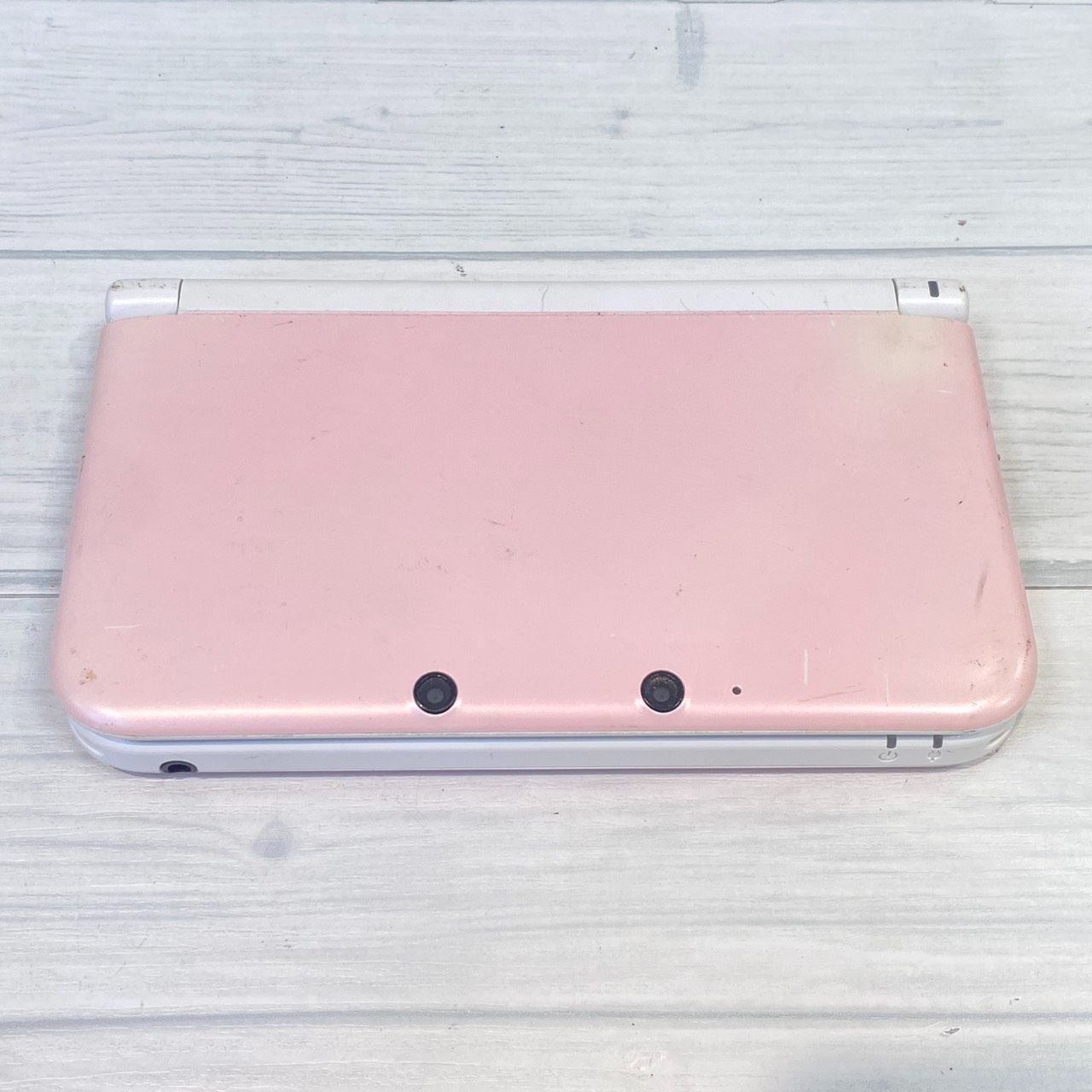 【塩】Nintendo 3DS LL ピンク×ホワイト 本体のみ 任天堂 ニンテンドー 電源すぐ切れる 動作未確認 現状品 ポータブル ゲーム機 タッチペン欠品【23957SS】E29