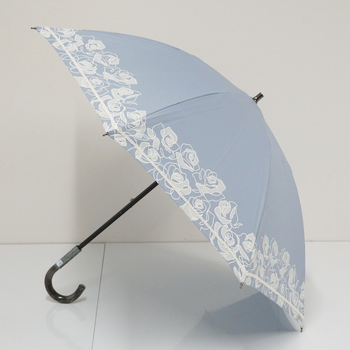 アナスイ 日傘 晴雨兼用日傘 ANNA SUI アナスイ USED美品 ロゴ刺繍 フラワー ライト