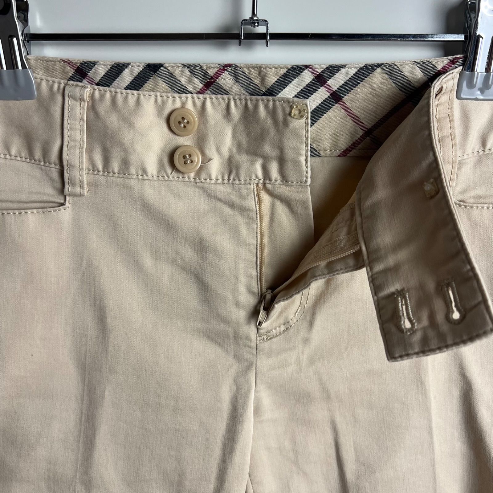 BURBERRY BLUE LABEL 00s y2k archive capri pants 36 バーバリー