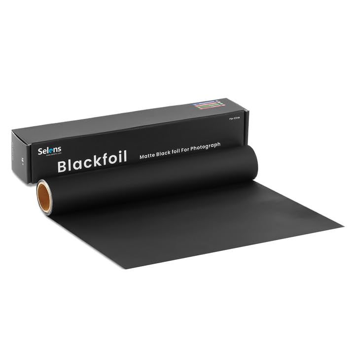 【新品】Selens つや消しブラック ブラックフォイル Cinefoil 12インチ×12.5フィートロール blackfoil 反射防止 光漏れ防止 撮影用 fa4d2c22