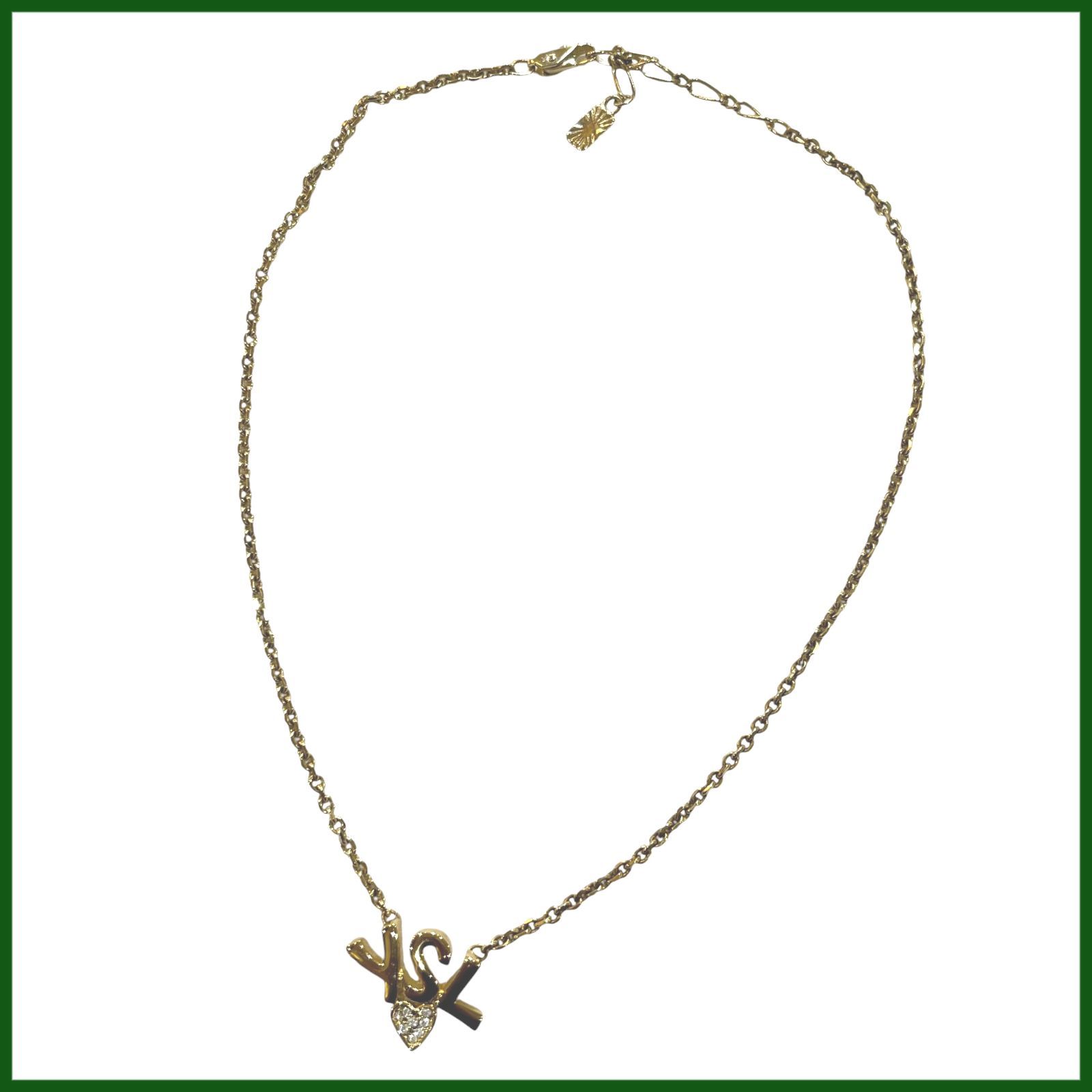 中古○ SAINTLAURENT/イヴサンローラン○ロゴネックレス ライン