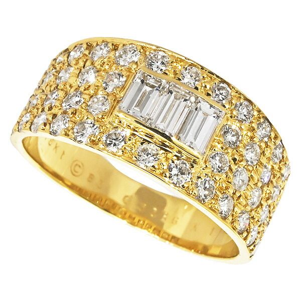 送料無料・返品可♪ヴァンクリーフ＆アーペル ヴィンテージ ダイヤ0.95ct リング K18YG 8号 新品仕上げ済み♪【中古】