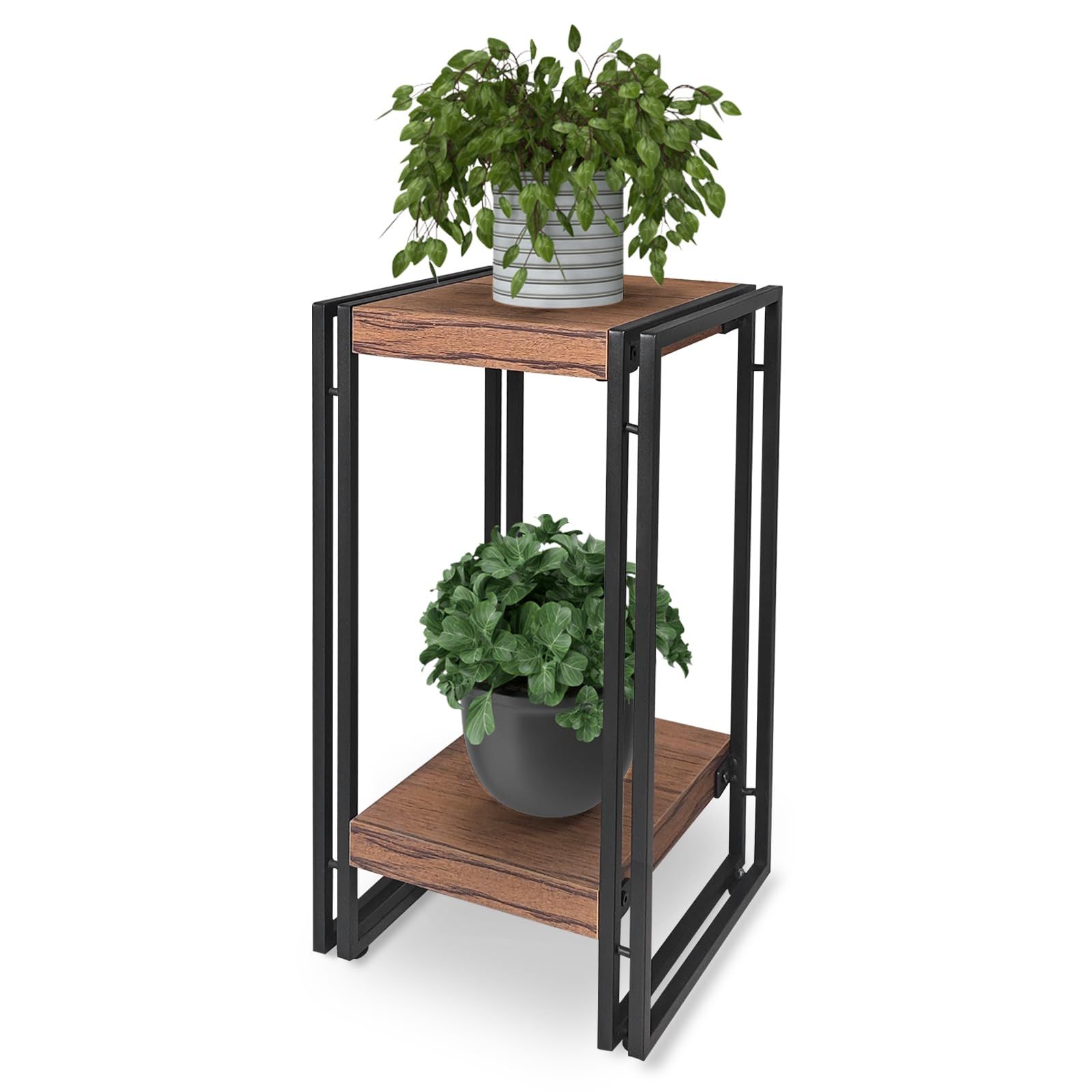 フラワースタンド プランタースタンド 花台 木製 鉢スタンド 観葉植物 台 鉢台 植木鉢台 幅30.5*30*56cm 2段 植物棚 ガーデンラック 屋外 室内 おしゃれ 組み立て簡単 鉢置き 園芸ラック 耐久 防水性能 防サビ加工as 362a0485