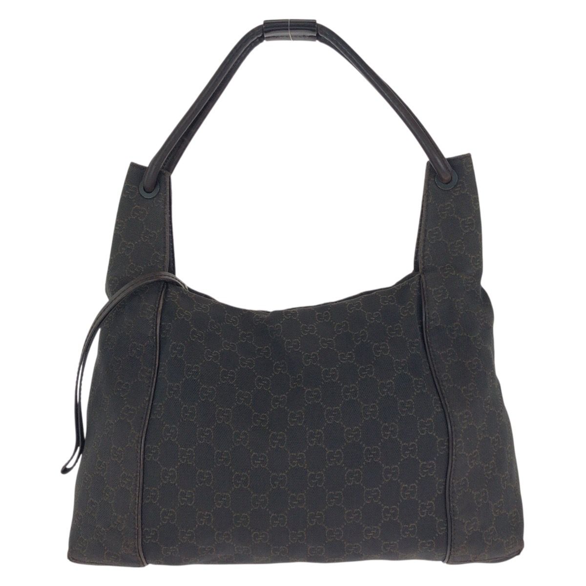 GUCCI グッチ ダークブラウン ゴールド金具 GGキャンバス/レザー 