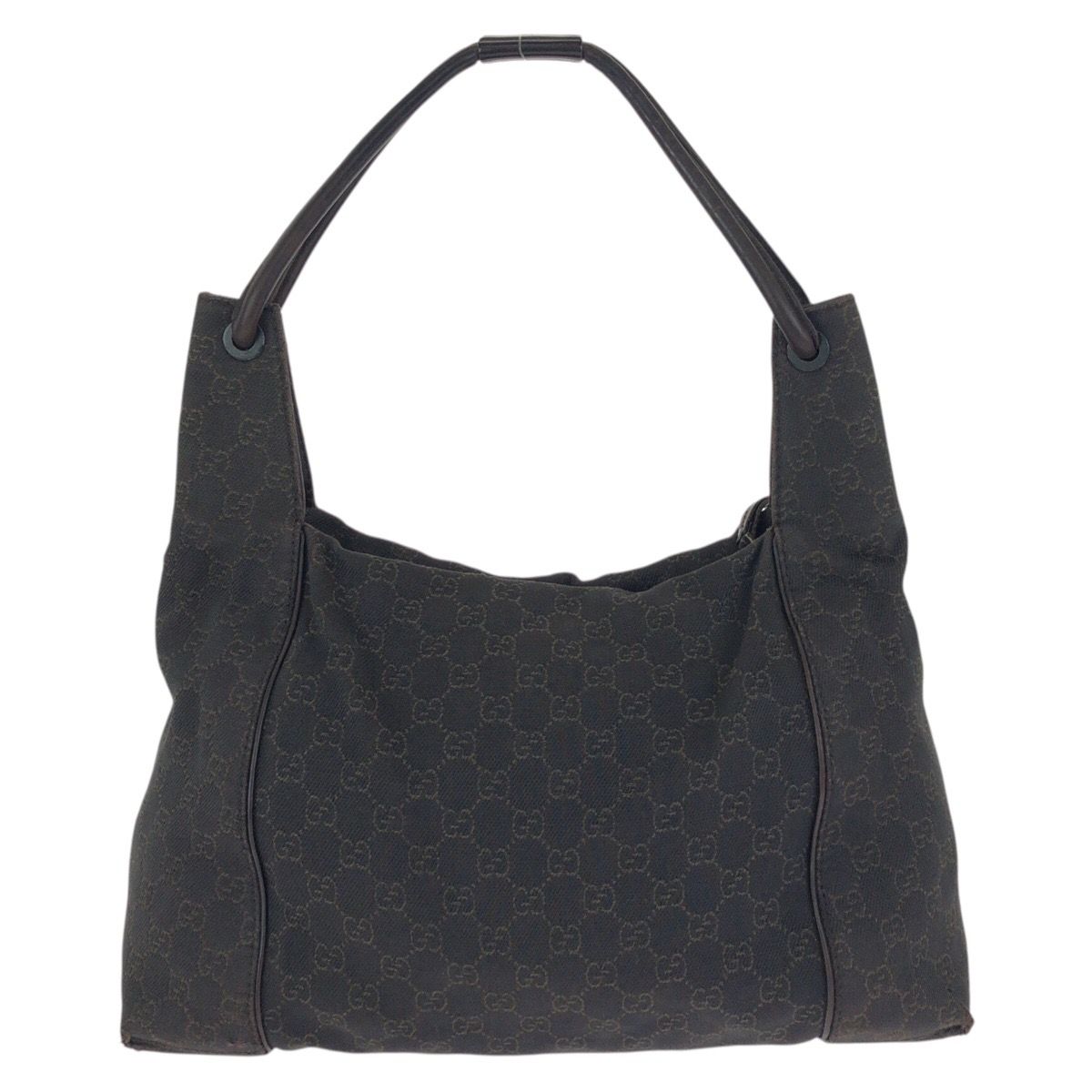 GUCCI グッチ ダークブラウン ゴールド金具 GGキャンバス/レザー 