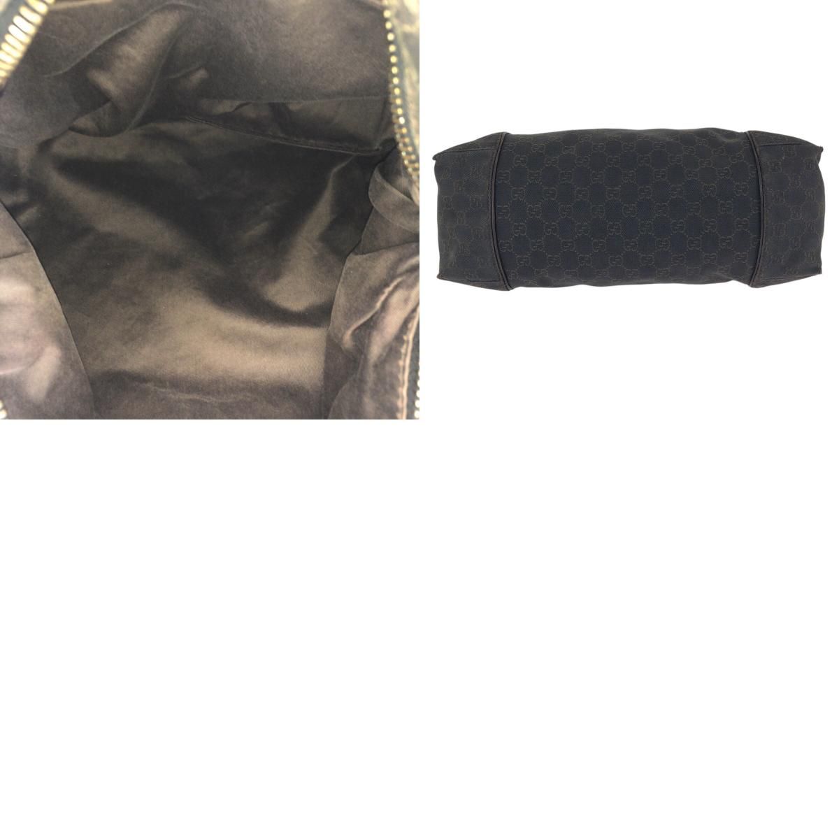 GUCCI グッチ ダークブラウン ゴールド金具 GGキャンバス/レザー 