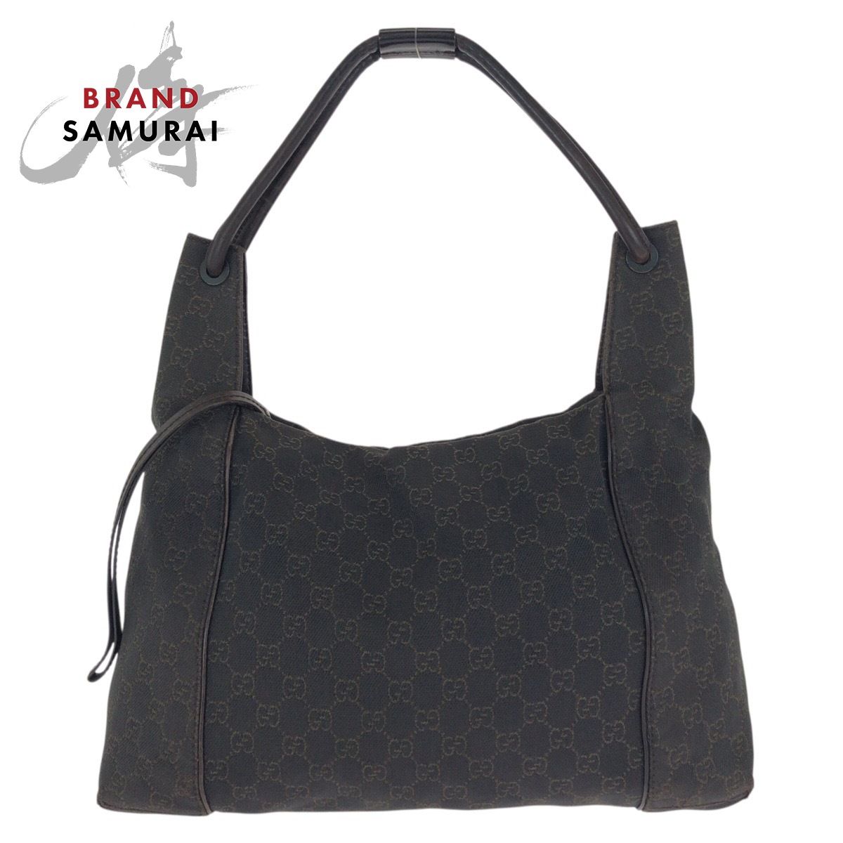 GUCCI グッチ ダークブラウン ゴールド金具 GGキャンバス/レザー 101292 ショルダーバッグ ハンドバッグ レディース 602156【中古】