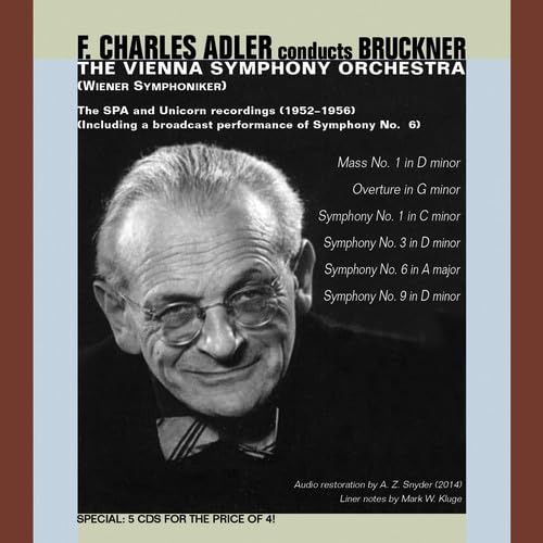 【CD】Adler Conducts Bruckner-Mass 1 Syms 1 3 6 & 9