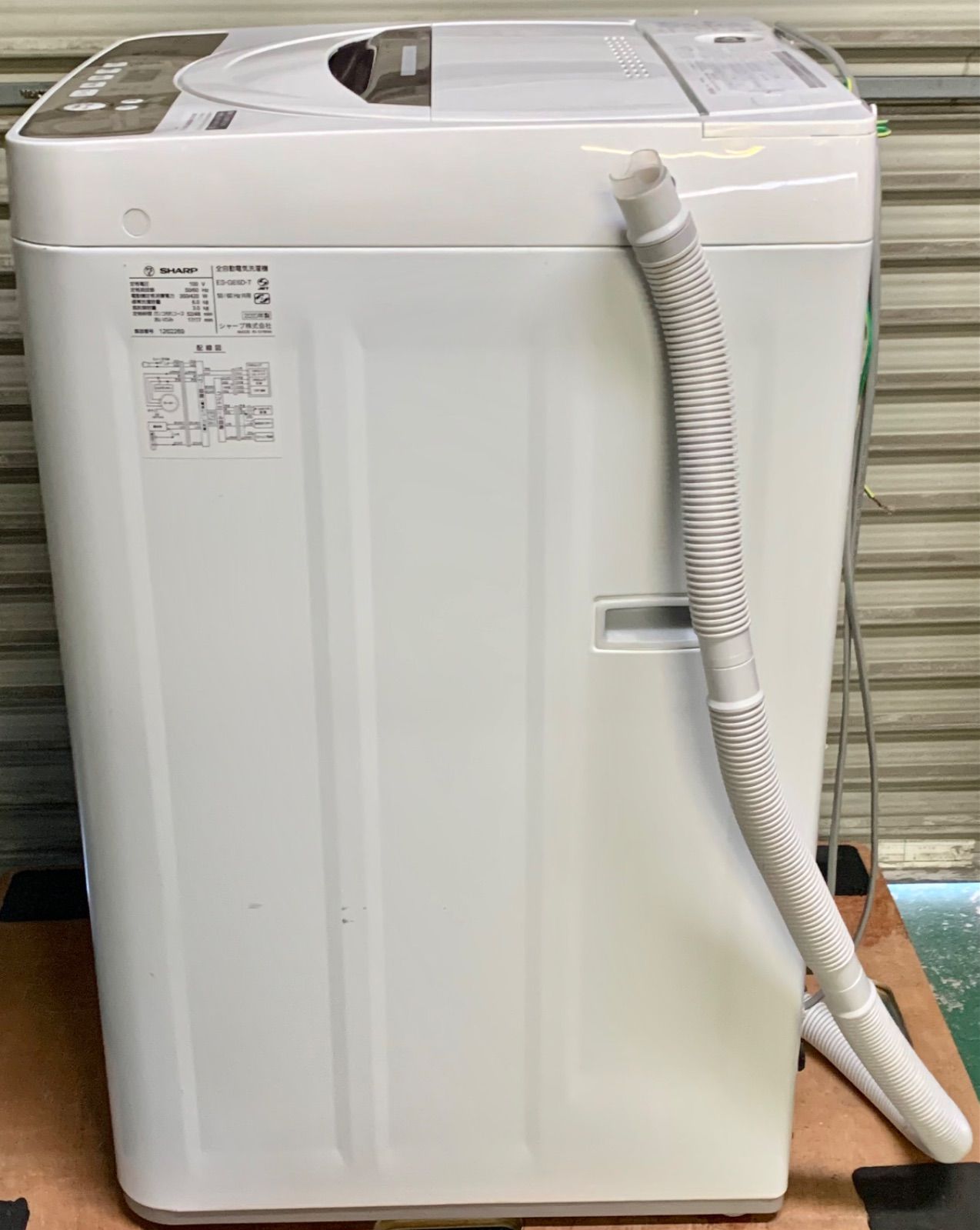 5r72. SHARP 6kg 洗濯機 ES-GE6D-T 2020年製 - メルカリ