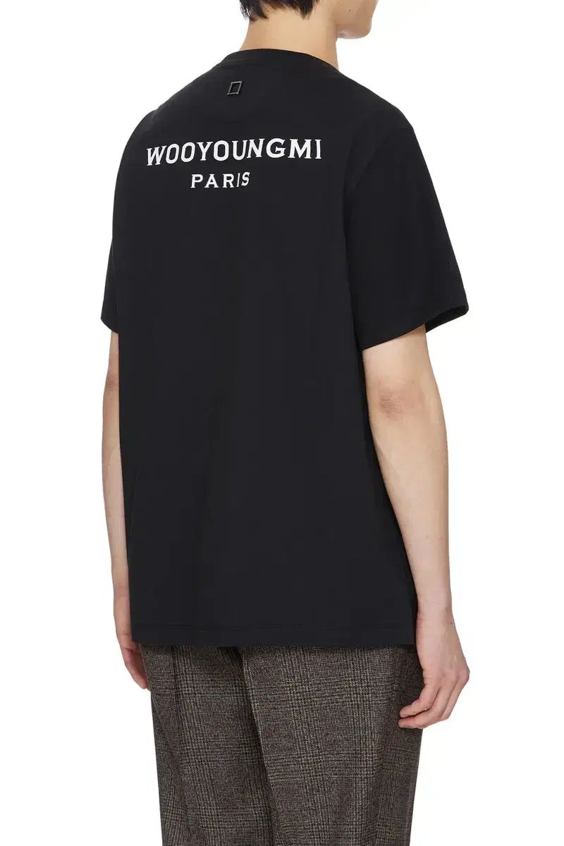WOOYOUNGMI ウーヨンミ / 20ss コットン バックロゴ 半袖 Tシャツ ブラック / 46