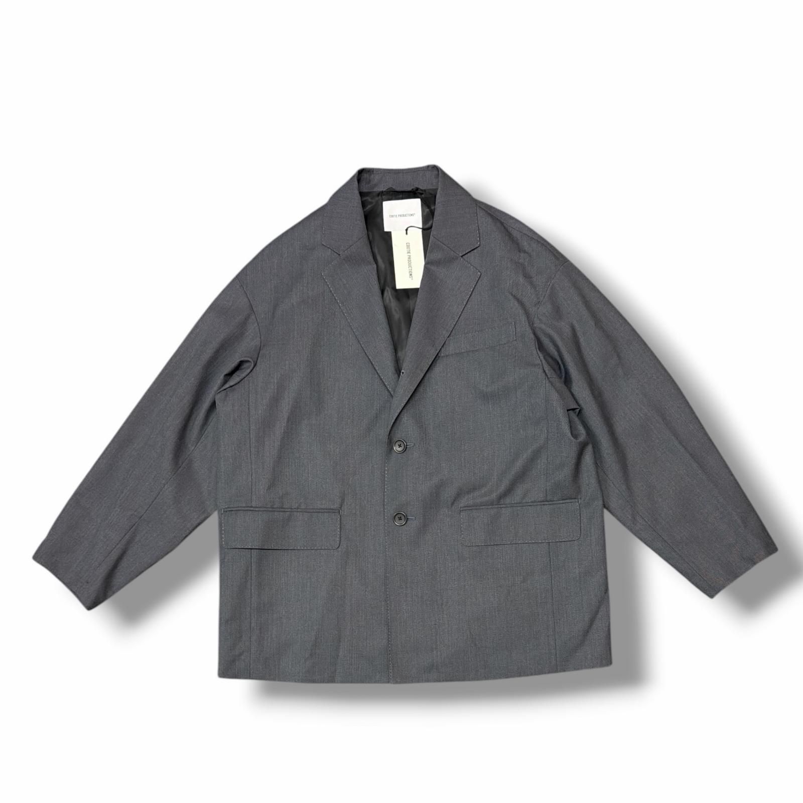 参考上代66000円 未使用 COOTIE PRODUCTIONS 25AW T/W Saxony Single Breasted Jacket サキソニーシングルブレステッドジャケット テーラード クーティー CTE-25A202 グレー L