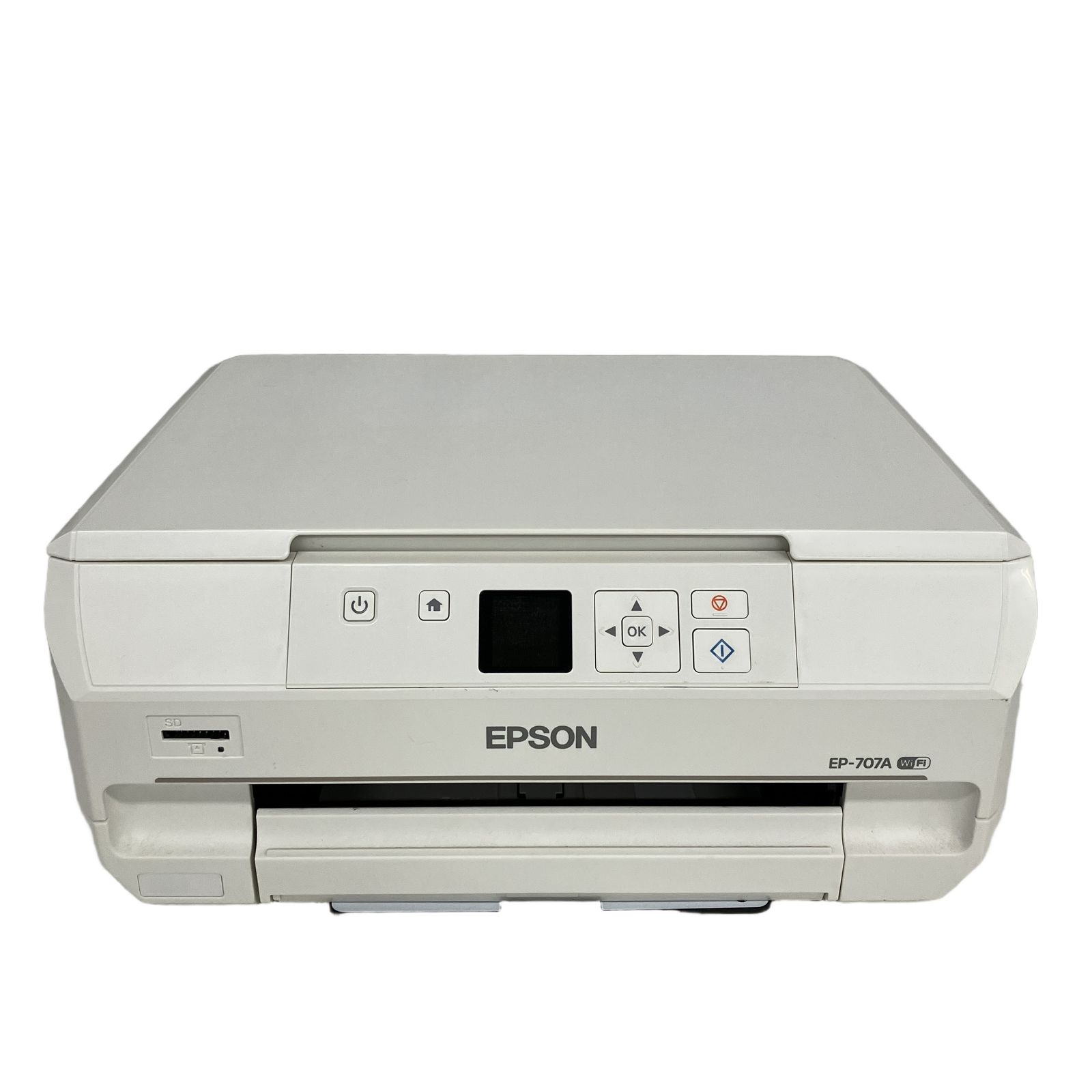 EPSON EP-707A インクジェットプリンター 2015年製 ホワイト エプソン複合機 フロントトレイ ジャンク S11300222