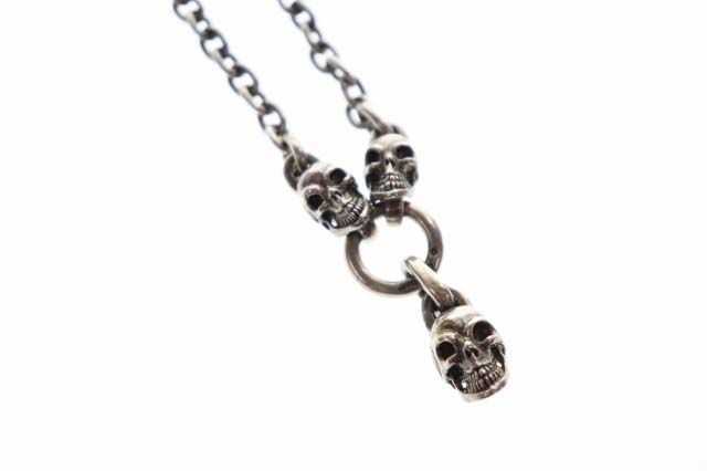 ガボラトリー ガボール Gaboratory Gabor QUARTER SKULL NECKLACE STARLING SILVER クォーター スカル ネックレス スターリング シルバー 【ブランド古着ベクトル】【中古】☆AA★▲■260513