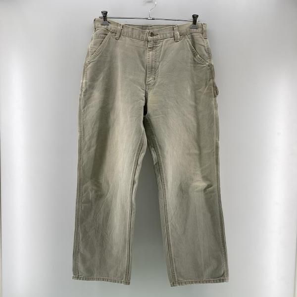 【中古】Carhartt ダックカーペンターパンツ グレー 36相当 カーハート[24]