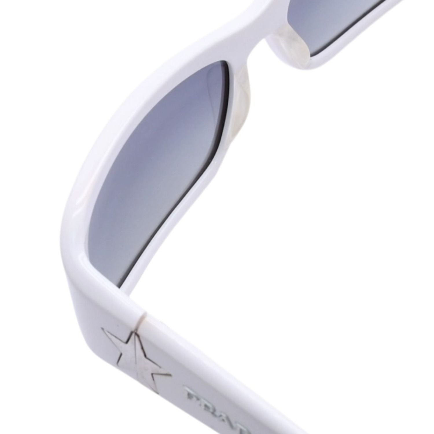PRADA プラダ ホワイト サングラス シルバー金具 スター SPR20G 55