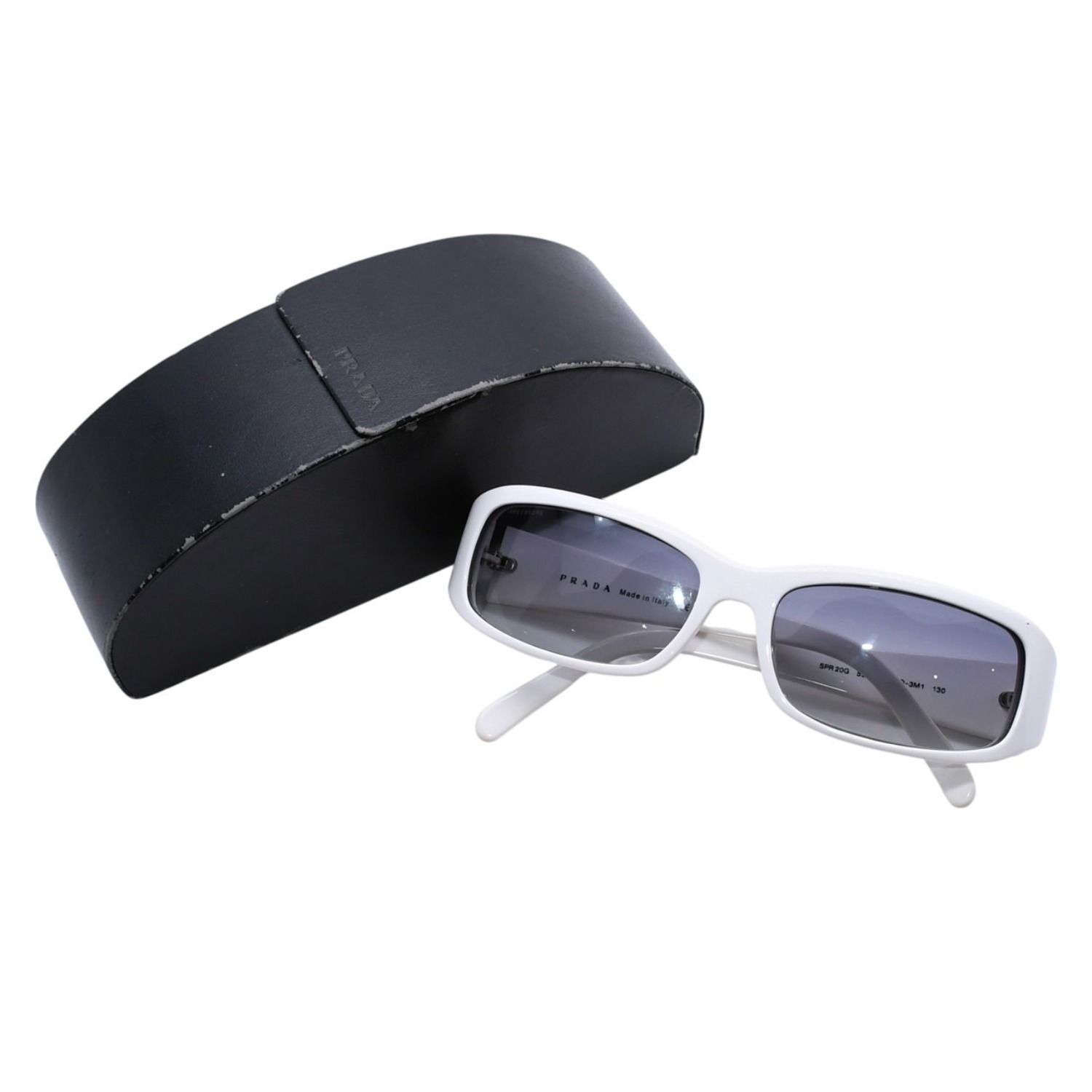 PRADA プラダ ホワイト サングラス シルバー金具 スター SPR20G 55