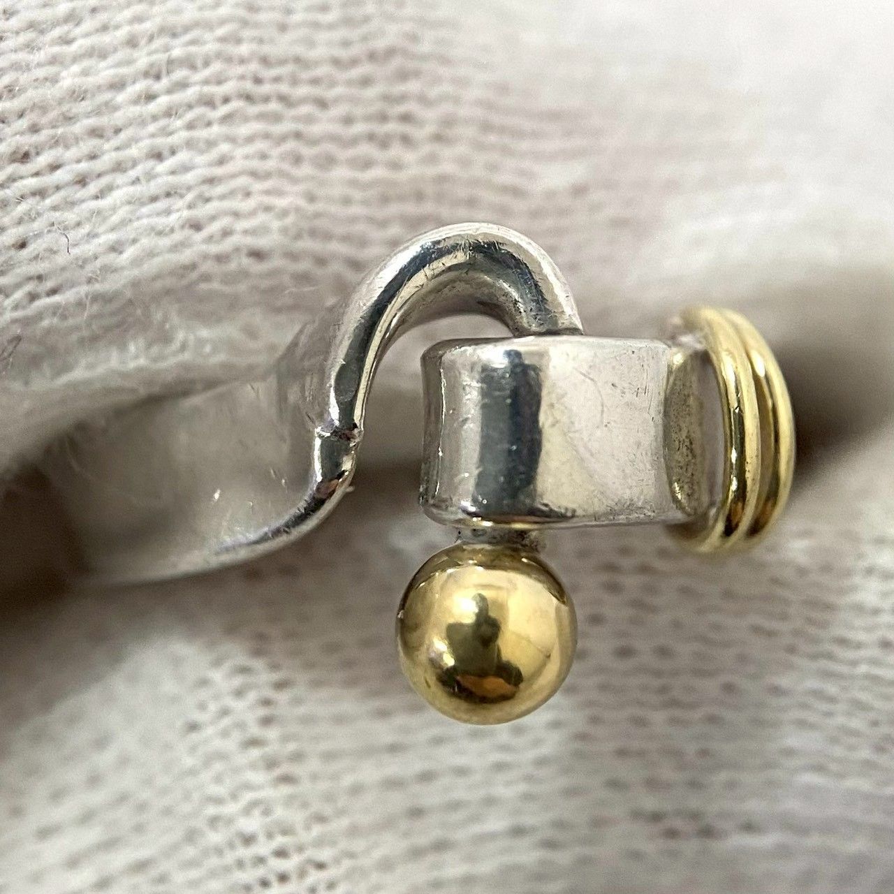 TIFFANY&Co.】フック&アイ リング SV925 SILVER/シルバー 750/K18 