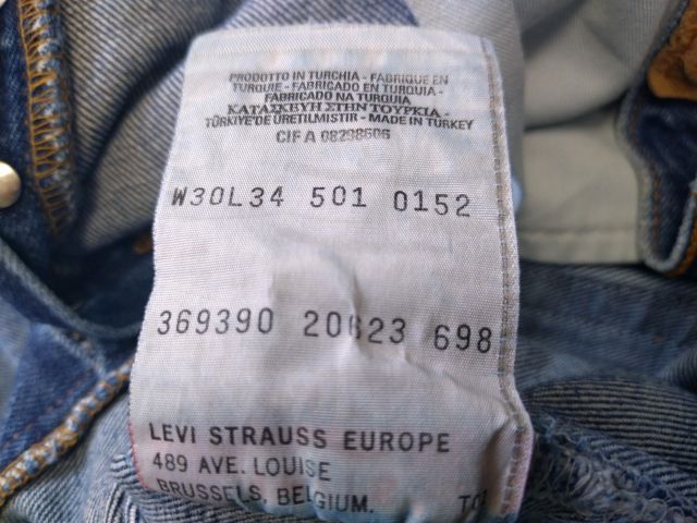 リーバイス Levi's 501XX W30L34 デニム パンツ ボトム インディゴ