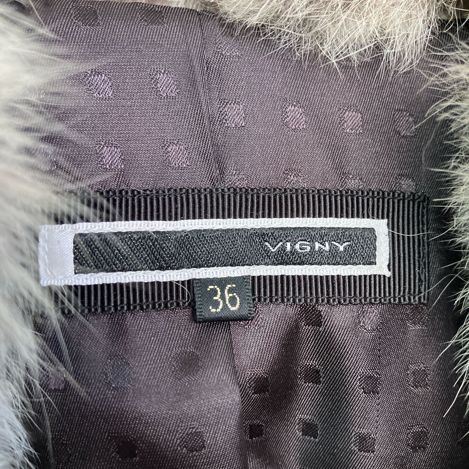 訳あり】Vigny ヴィニー ファー ジャケット サイズ36 ラビットファー 