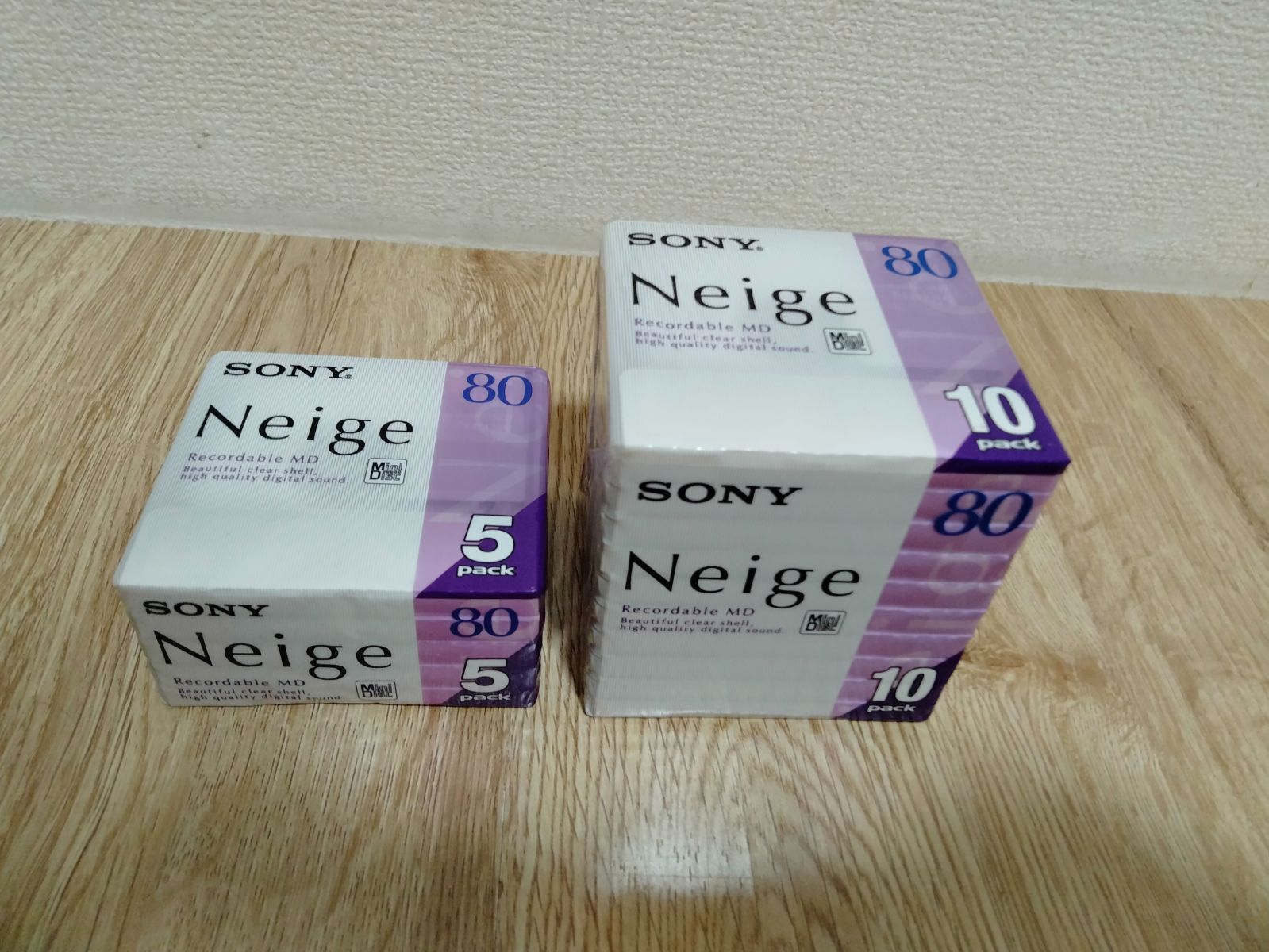 SONY ソニー MD 録音用ミニディスク Neige 80分 10パック 5パック 計15パックセット