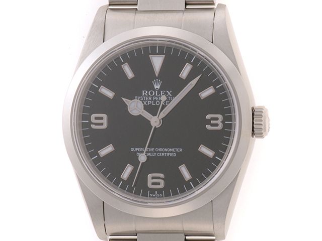 ROLEX ロレックス エクスプローラーⅠ14270 腕時計 ステンレス 自動巻き ブラック文字盤 メンズ【中古】471
