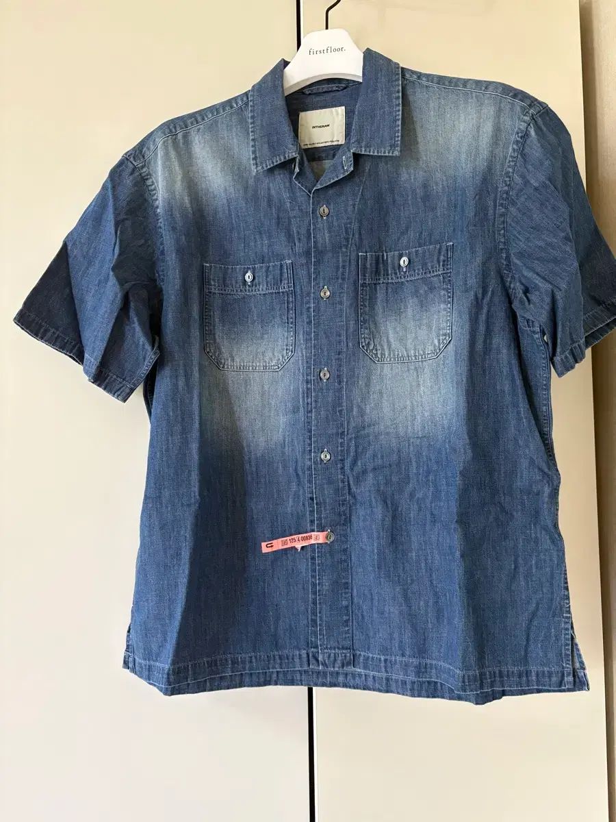 インザロウ ウォッシュド デニム ウォーク ハーフ シャツ 2サイズ