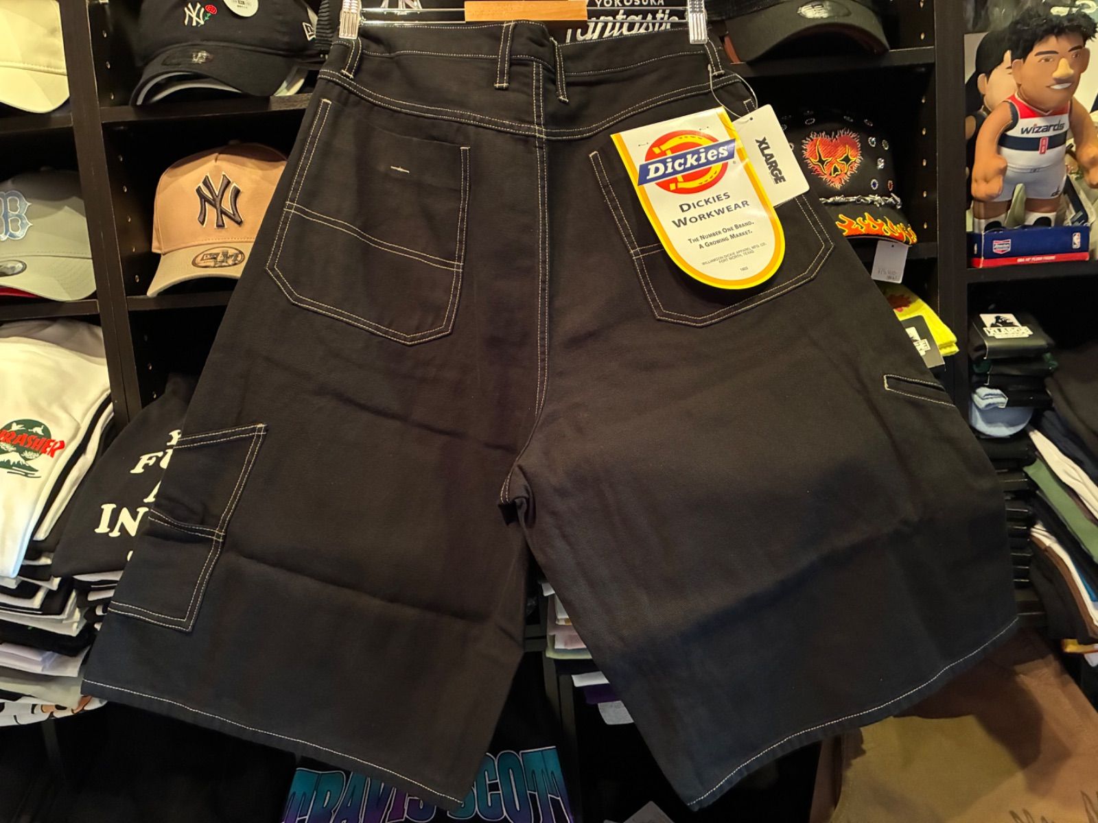 XLARGE×Dickies PAINTER SHORT PANTS BLACK 34inch