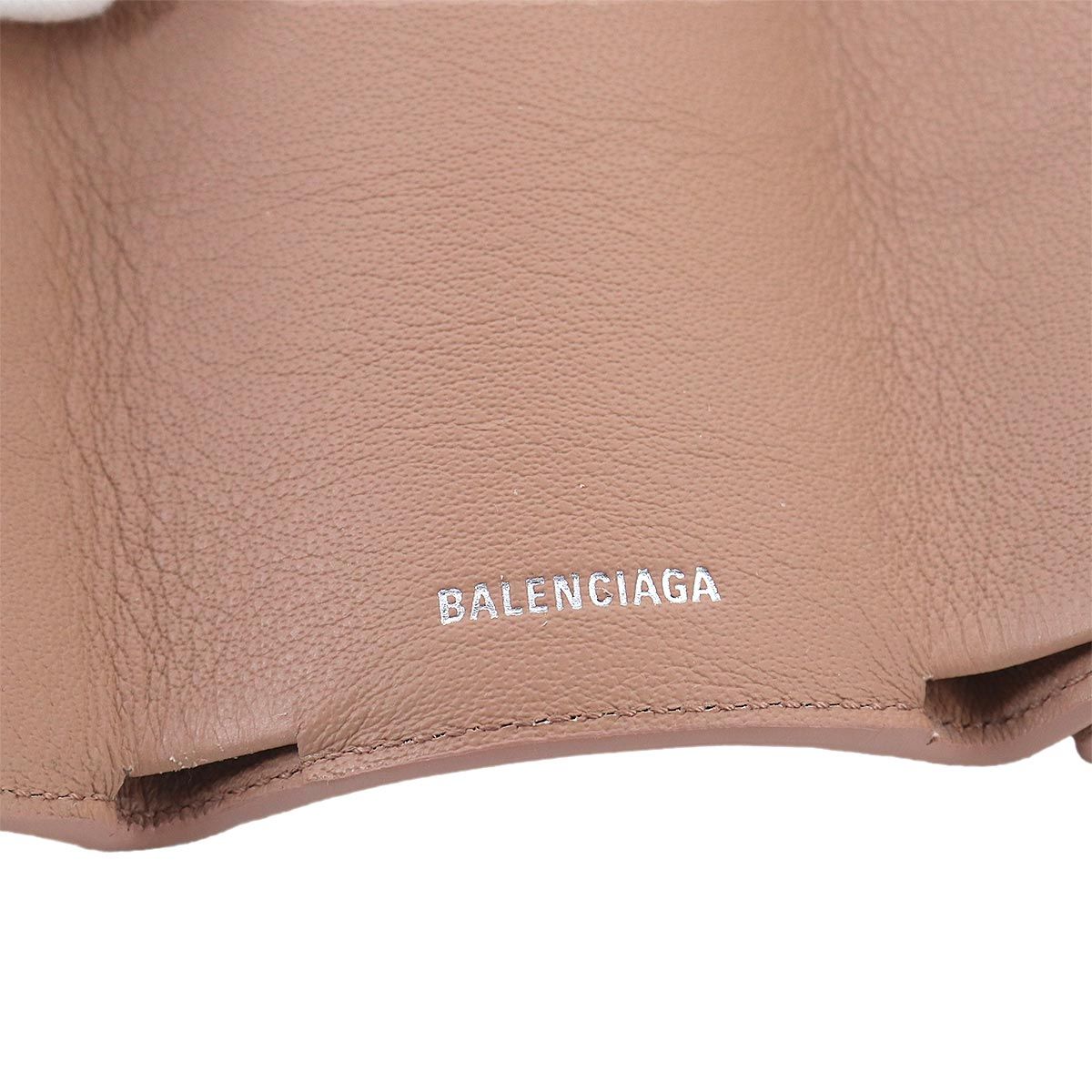 バレンシアガ BALENCIAGA ペーパー ミニ ウォレット 三つ折り 財布