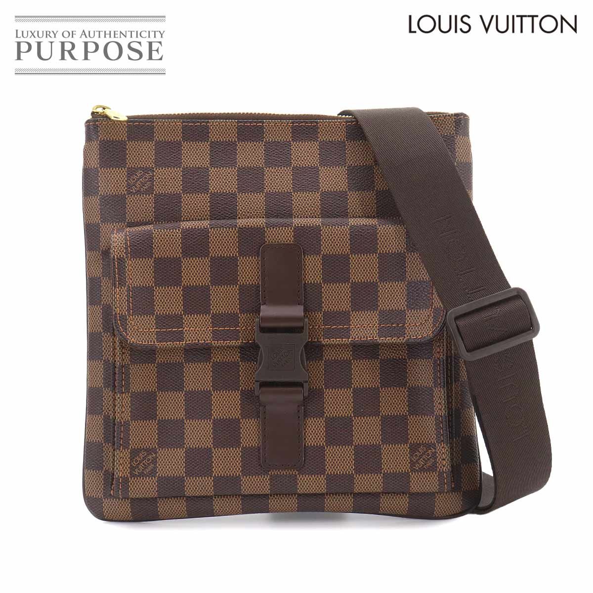 新品同様 ルイ ヴィトン LOUIS VUITTON ダミエ ポシェット メルヴィール ショルダー バッグ エベヌ N51127 Pochette Melville 90324240