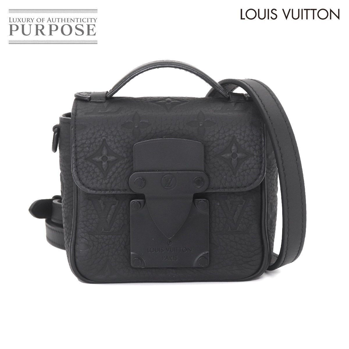 新品同様 ルイ ヴィトン LOUIS VUITTON モノグラム トリヨン ピコ Sロック ショルダー バッグ レザー ブラック M83148 90326082