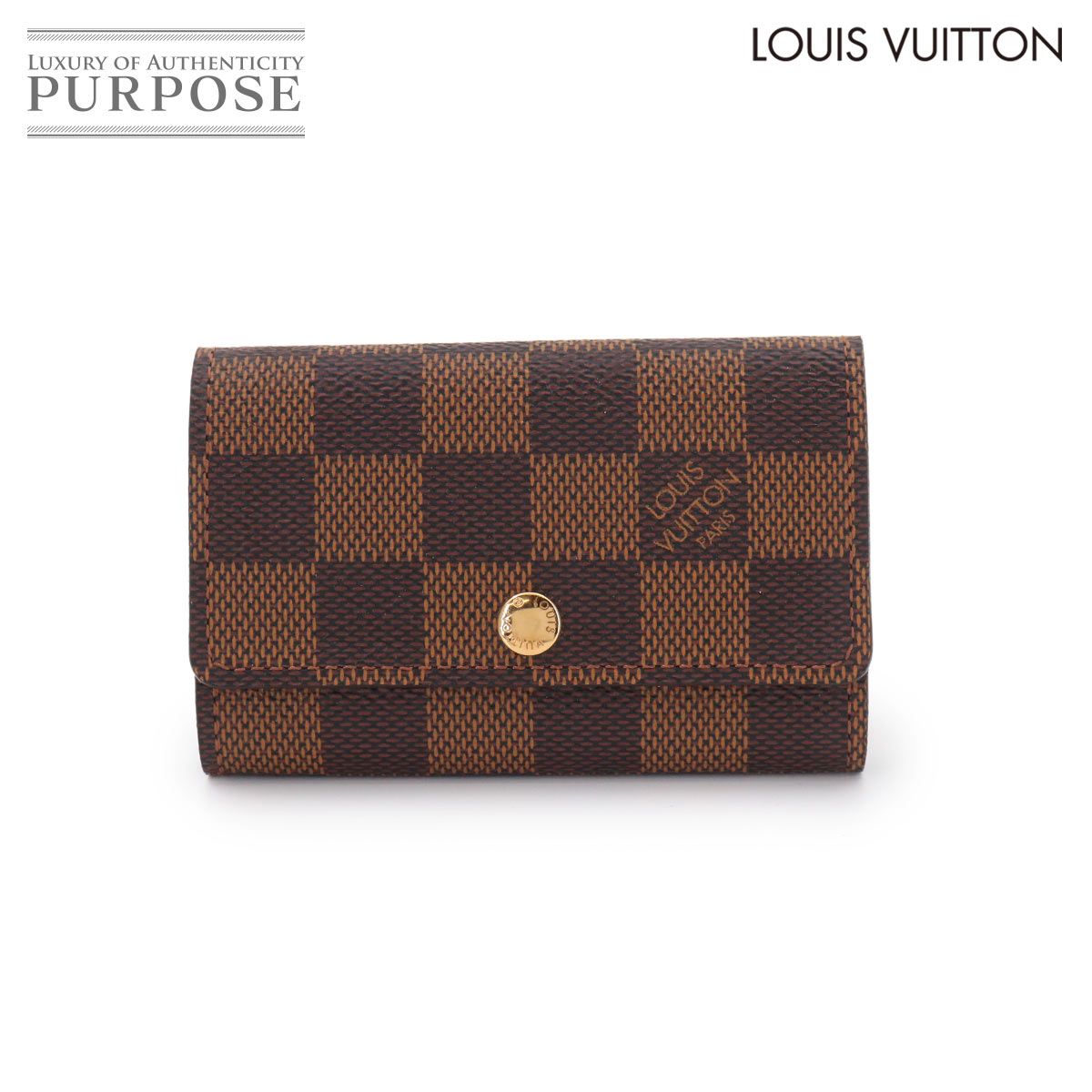新品同様 ルイ ヴィトン LOUIS VUITTON ダミエ ミュルティクレ6 6連 キーケース エベヌ N62630 Damier 6 Key Holder 90327032