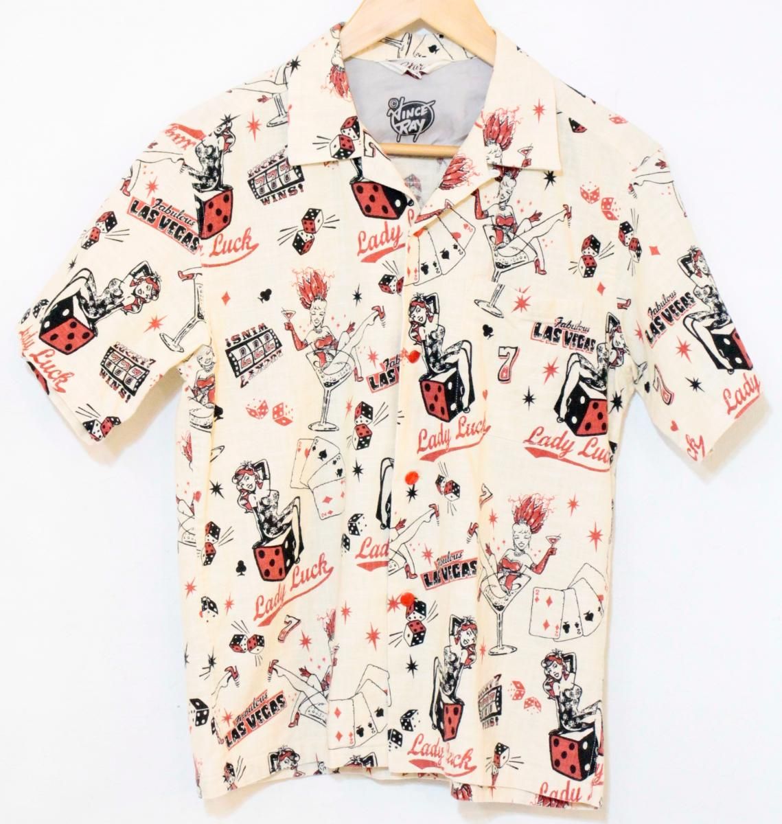 【中古】 メンズアロハシャツ S STAR OF HOLLYWOOD/Las Vegas by VINCE RAY S/S OPEN SHIRT/アロハシャツ/S/総柄/SH36948