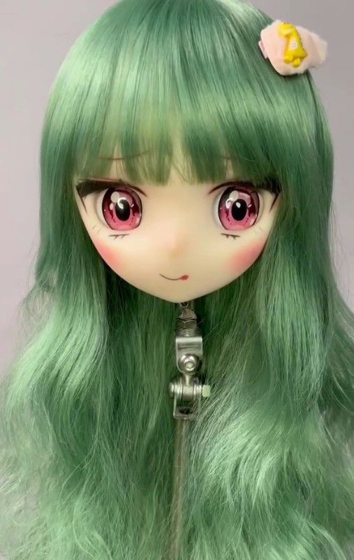 ソフトTPE製ヘッドドールパーツリアルドール100-125cmドール適用　ウィッグ選べる　ジョイントボルト付き　 M16 撮影用　 鑑賞用 水洗い可能19