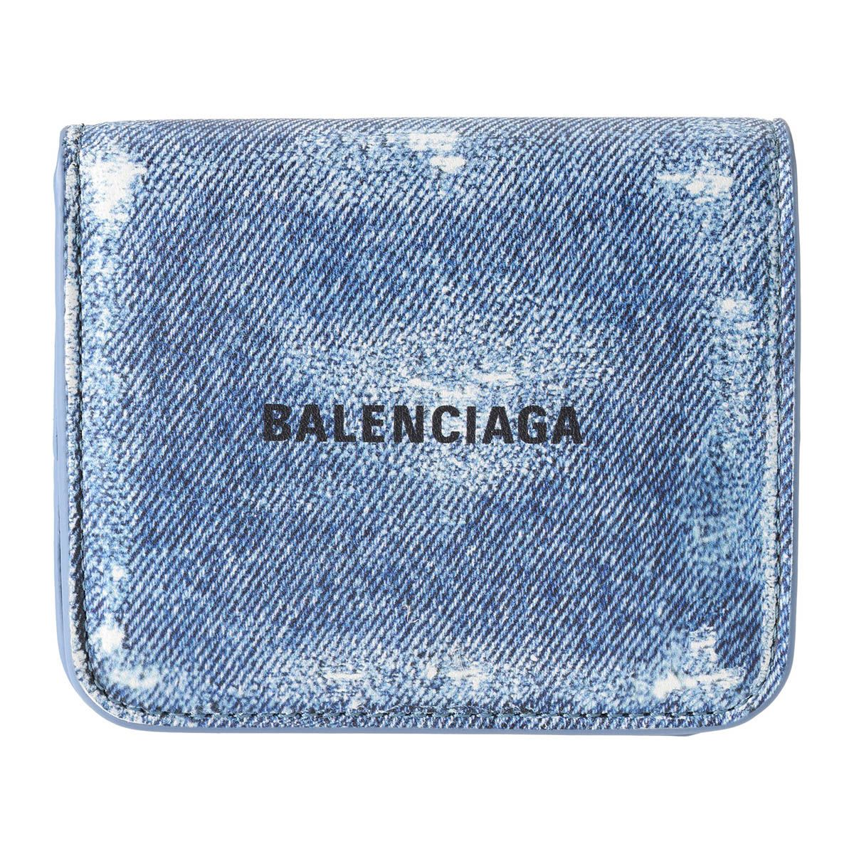 新品 バレンシアガ BALENCIAGA 2つ折り財布 キャッシュ ブルー 37,440円