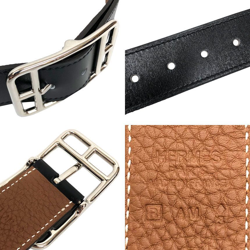 エルメス HERMES レザー ベルト メンズ ケープコッド リバーシブル 100