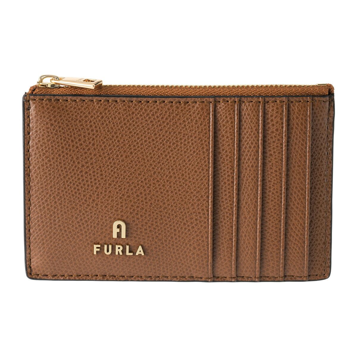 新品 フルラ FURLA カードケース カメリア カードケース M コニャック