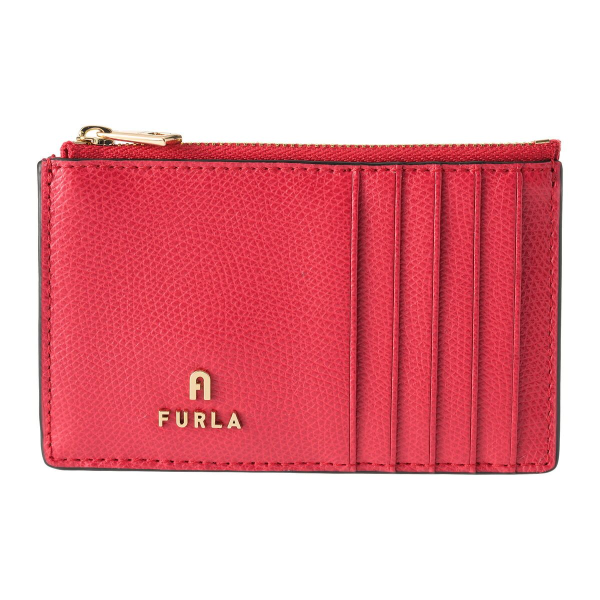 新品 フルラ FURLA カードケース カメリア カードケース M ルビー