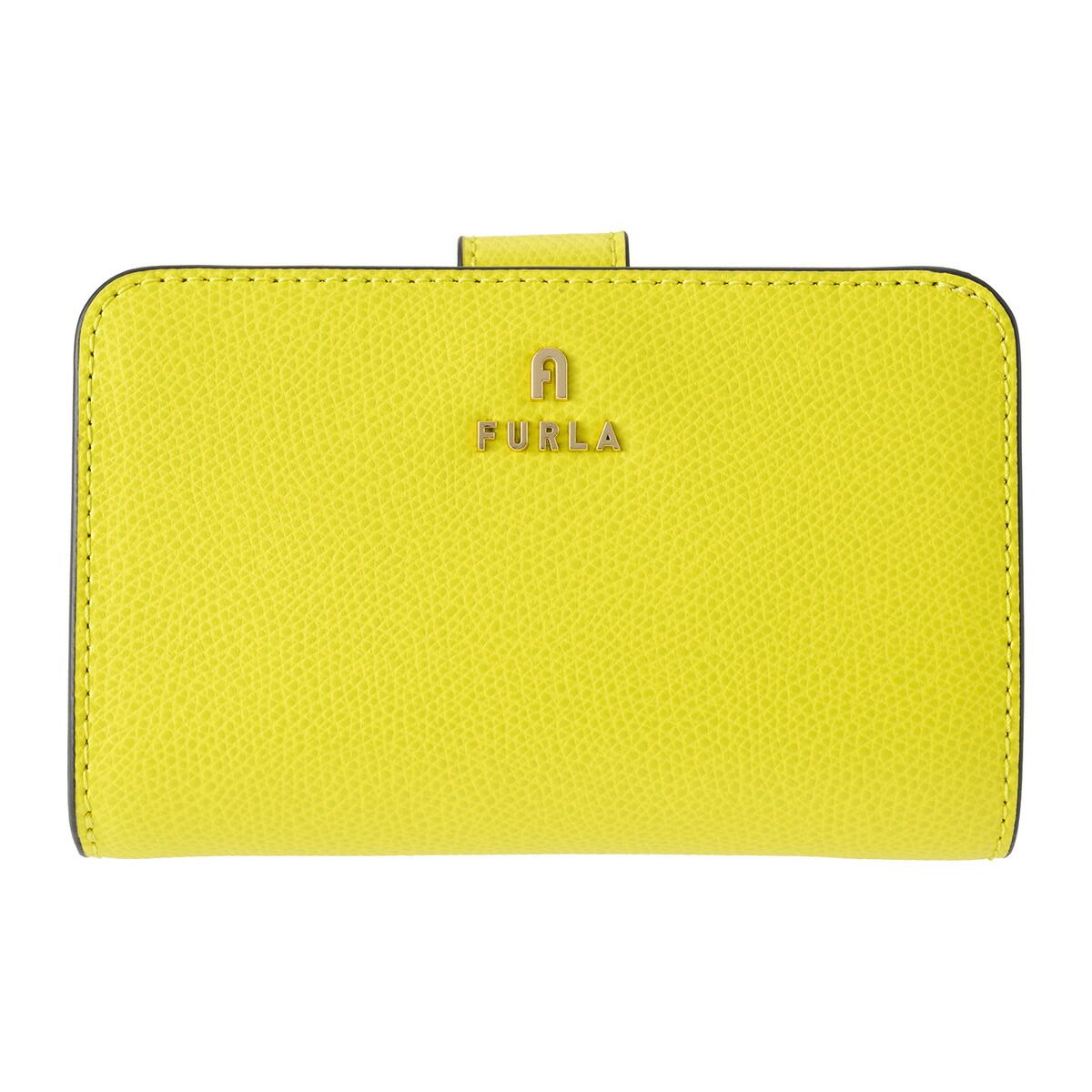 新品 フルラ FURLA 2つ折り財布 カメリア コンパクトウォレット M イエロー/セレスティアル