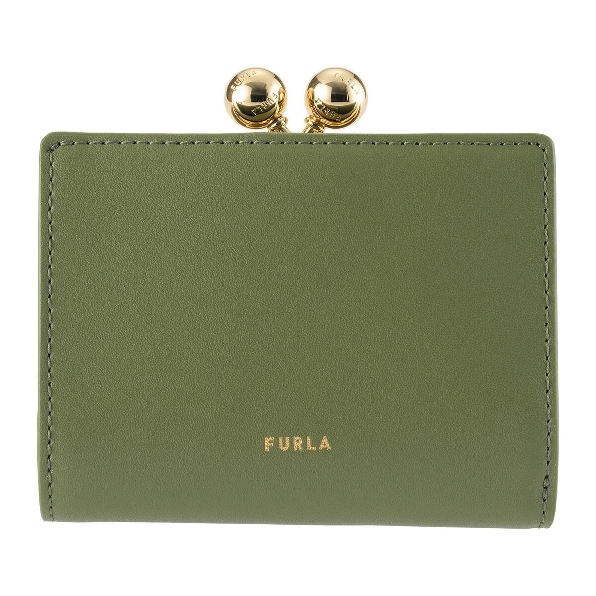 新品 フルラ FURLA 2つ折り財布 ドッツ コンパクトウォレット S アボカド