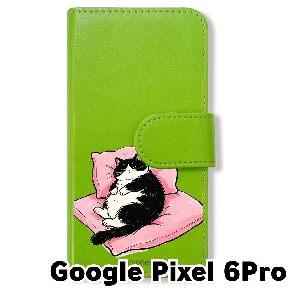 新品未使用】 Google Pixel 6 Pro 手帳型スマホ ケース (色：グリーン