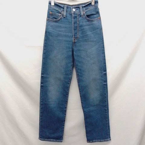 LEVI'S リーバイス RIBCAGE STRAIGHT ANKLE ダークインディゴブルー 25 ○□