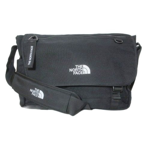 ザノースフェイス THE NORTH FACE WHITE LABEL 美品 メッセンジャーバッグ ショルダーバッグ 斜め掛け 鞄 ロゴ刺繡 ONE 黒 ブラック NN2PP00N ユニセックス /X