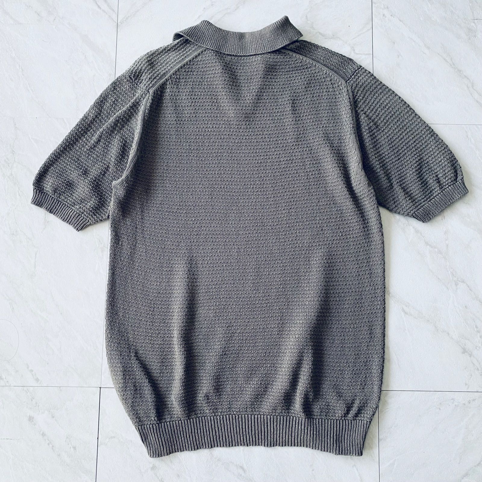 TOMORROWLAND tricot スキッパー ポロ ニット コットンリネン 半袖