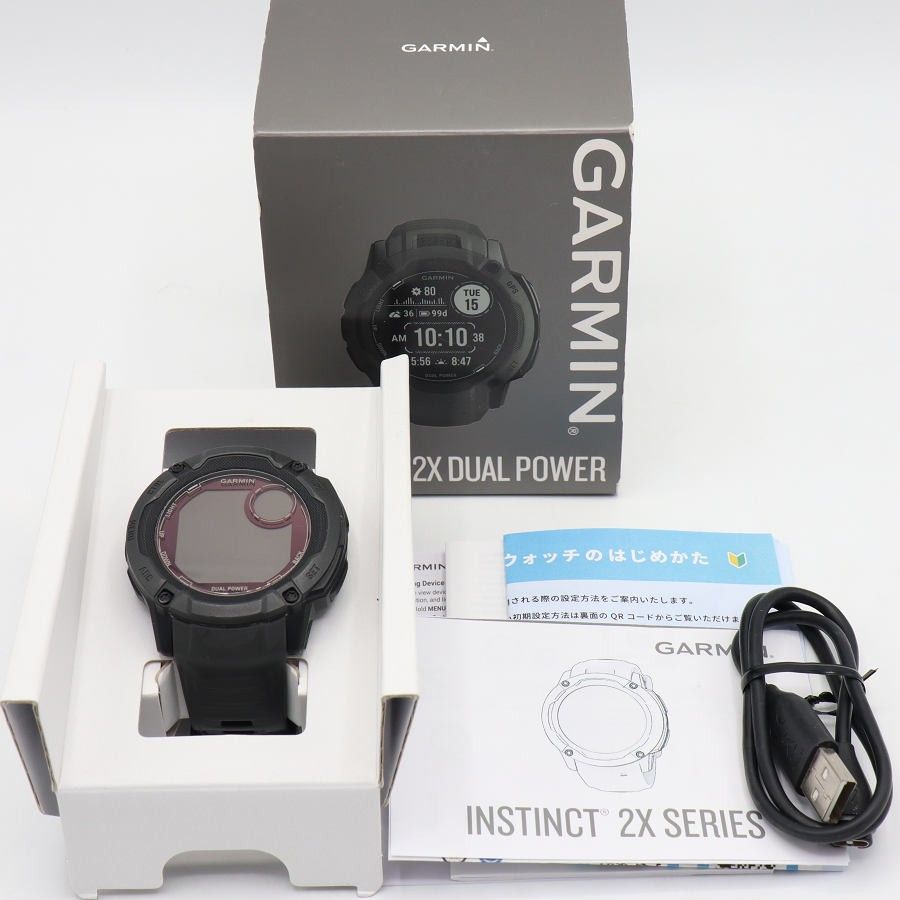 GARMIN Instinct 2X Dual Power Graphite 010-02805-22 スマートウォッチ ガーミン インスティンクト デュアルパワー 本体