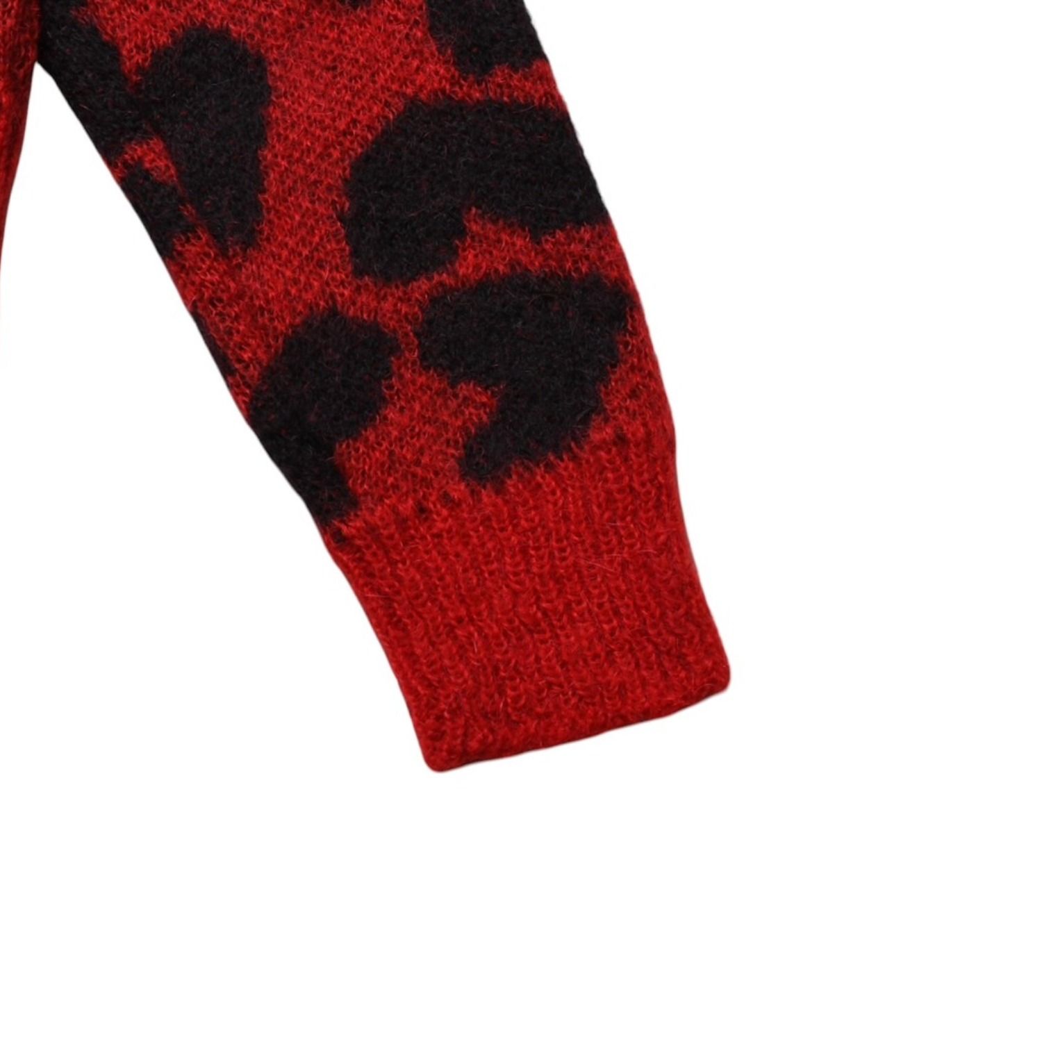 SAINT LAURENT PARIS サンローラン パリ モヘアニット レッド ブラック