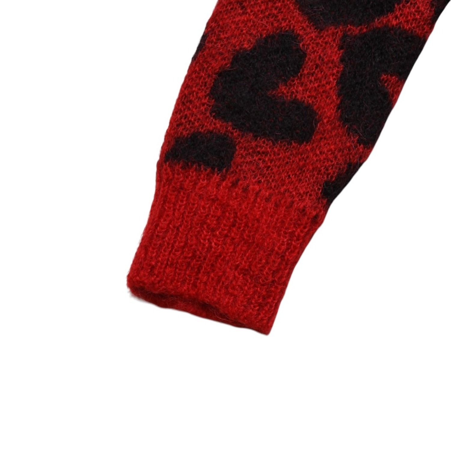 SAINT LAURENT PARIS サンローラン パリ モヘアニット レッド ブラック