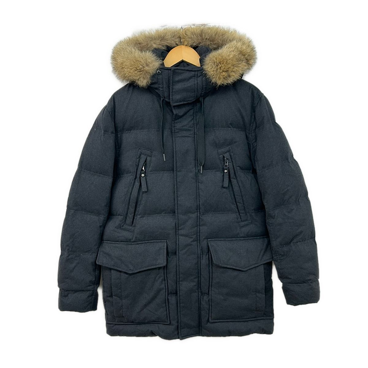 BARNEYSNEWYORK(バーニーズ) ダウンコート レディース美品 - グレー 長袖/コヨーテ/冬